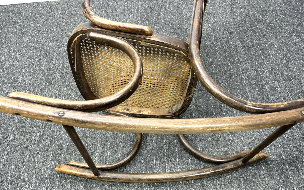 Thonet Schaukelstuhl Bugholz Wiener Geflecht Vintage Original Bentwood Antik