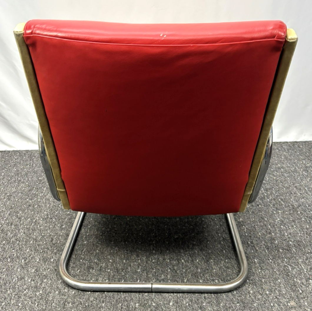 1 v. 2 Bauhaus Freischwinger Stahlrohr Sessel K411 Thonet / Walter Knoll 1930 er