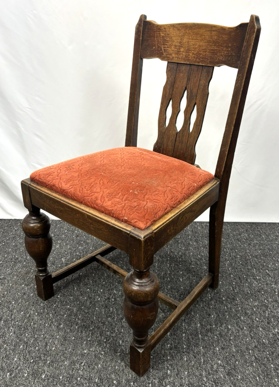 1 von 4 Esszimmer Stuhl Eiche massiv Art Deco Bauhaus Antik