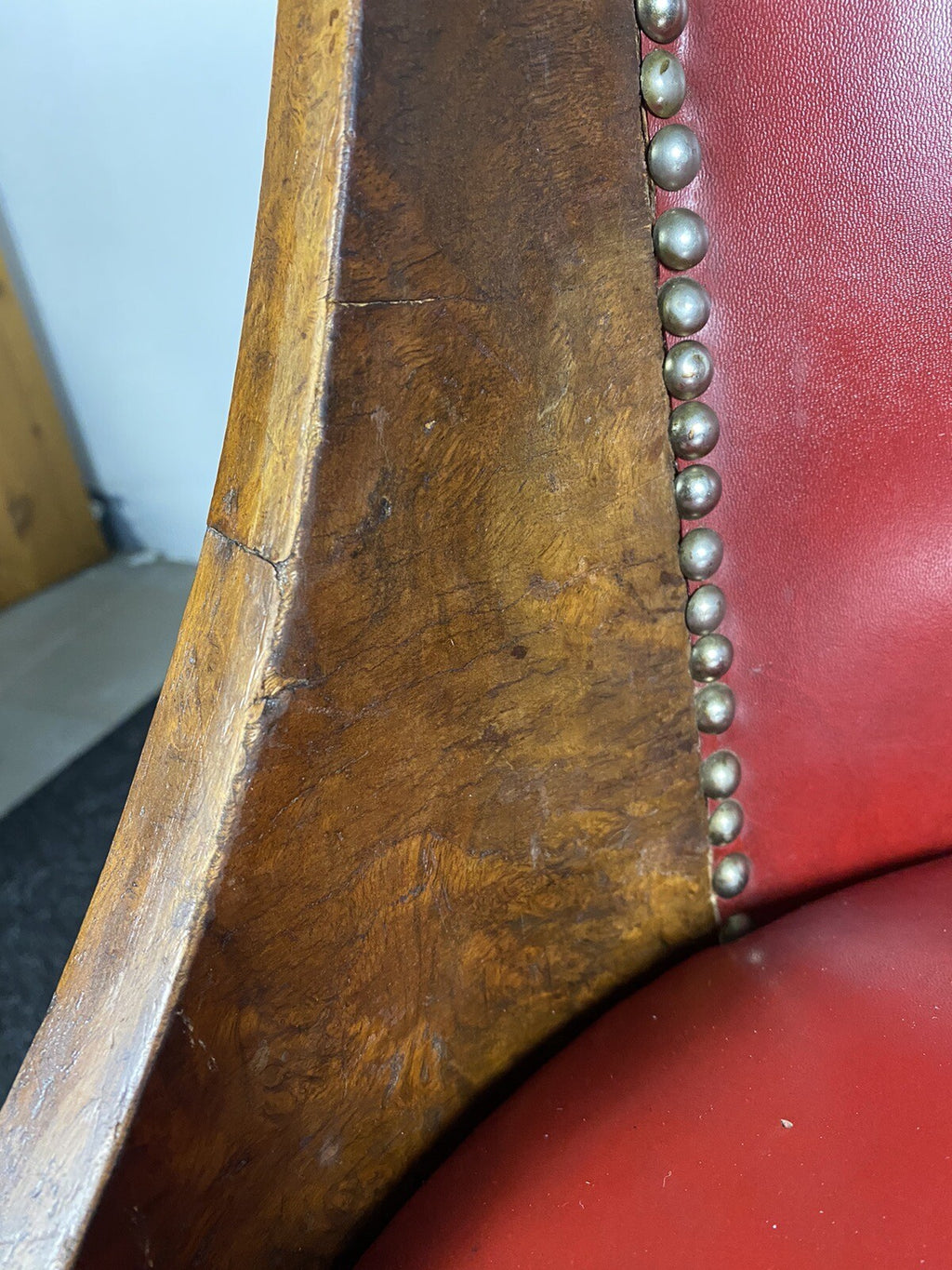 1 von 6 Gondelstühle Französisch Art Deco Nussbaum Wurzelholz Antik ca. 1920