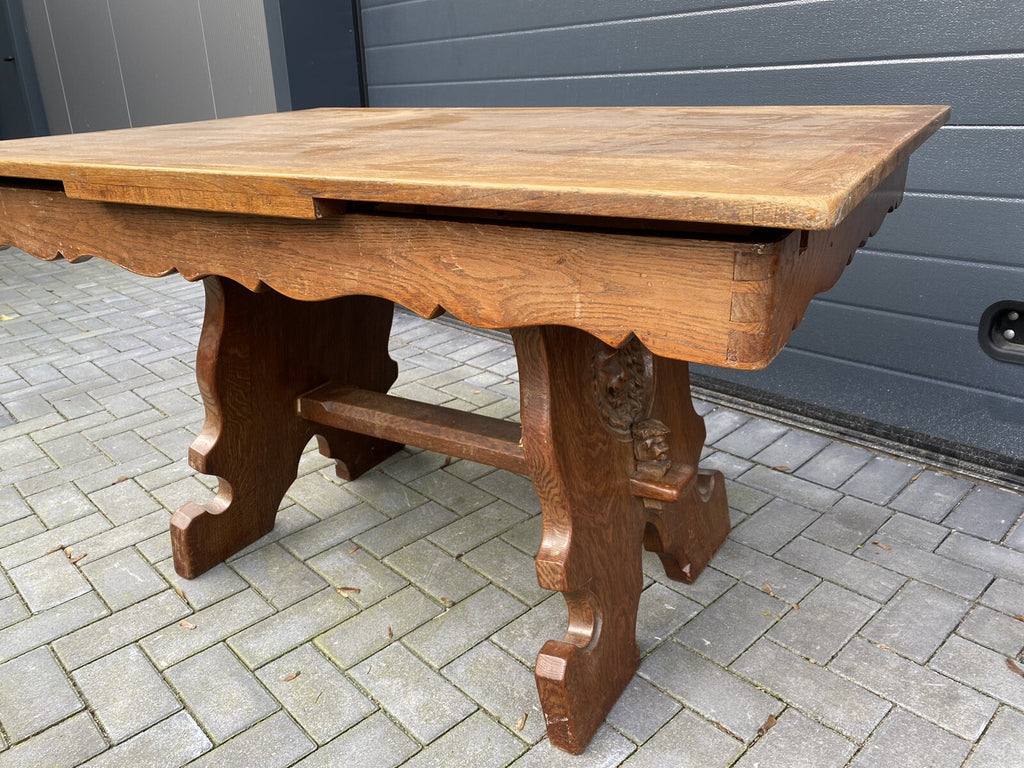 Tisch, Esstisch, Flämisch, Antik, Esszimmer, Holz Schnitzarbeiten