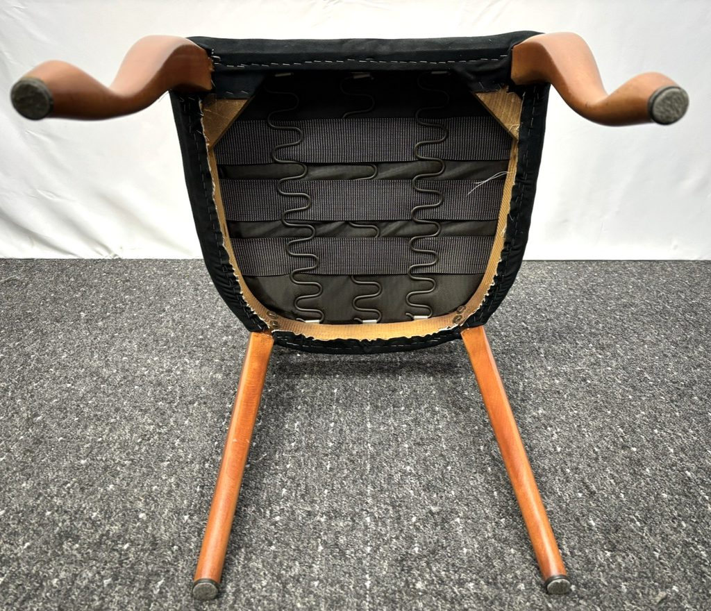 1 von 5 Midcentury Esszimmer Stuhl Holz Vintage Polstersitz