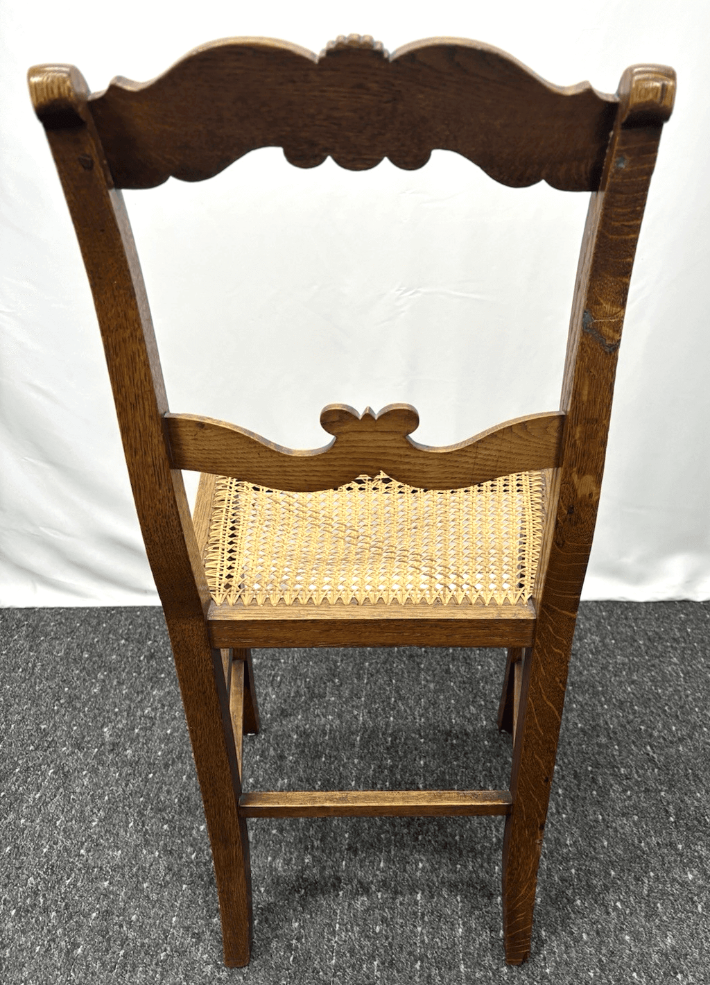 Antiker Holzstuhl mit Wiener Geflecht – Art Deco , Vintage, Küche, Büro, Kaffee