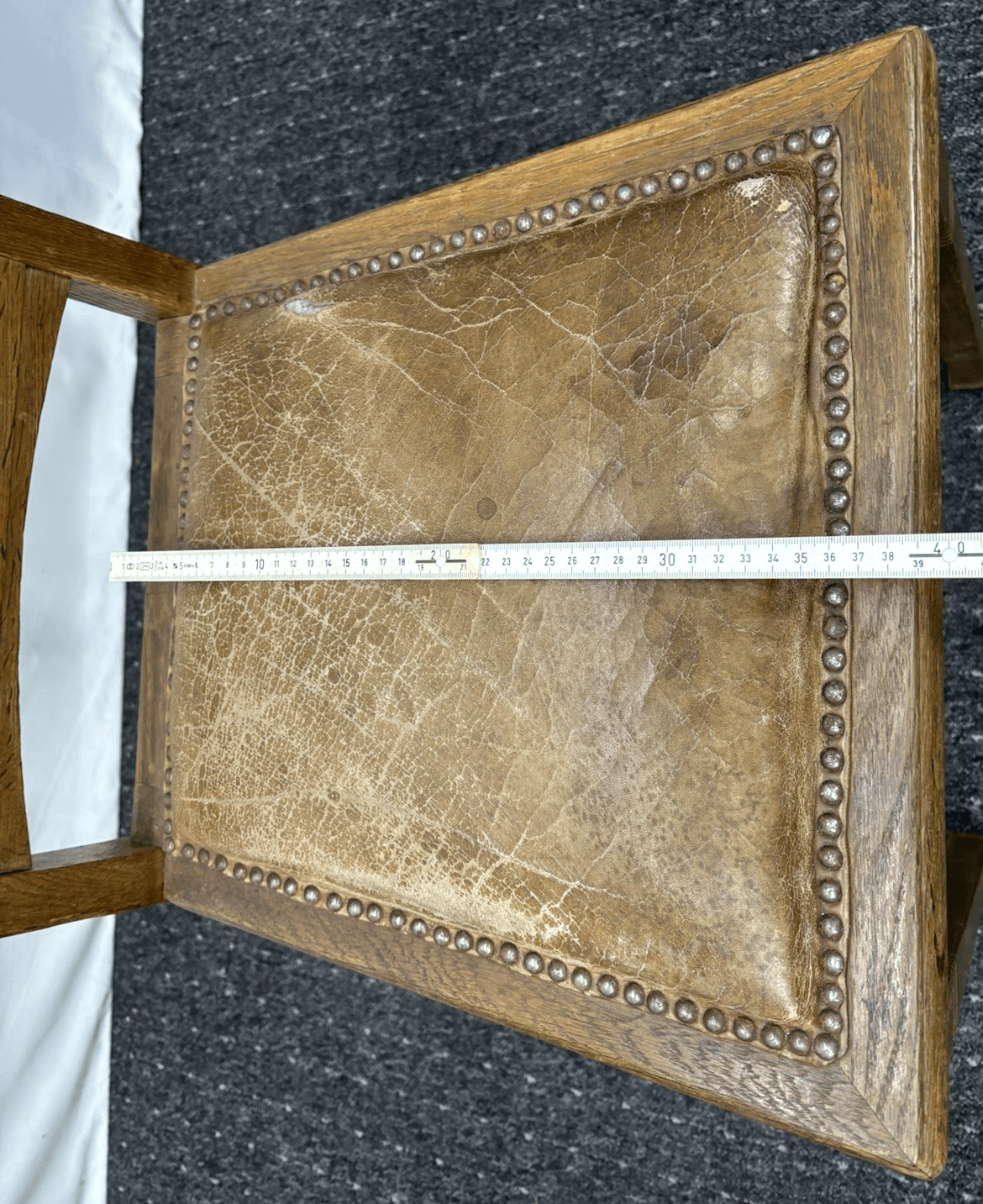 1 von 3  Bistrostuhl Kaffeehaus Art Deco Holz Leder zum Aufarbeiten