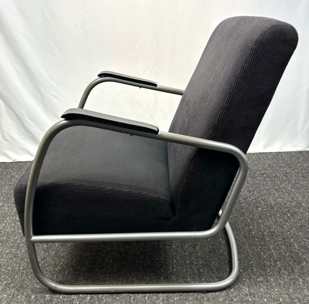 Sessel Bauhaus Stahlrohr Freischwinger Fauteuil Stil Thonet Gispen