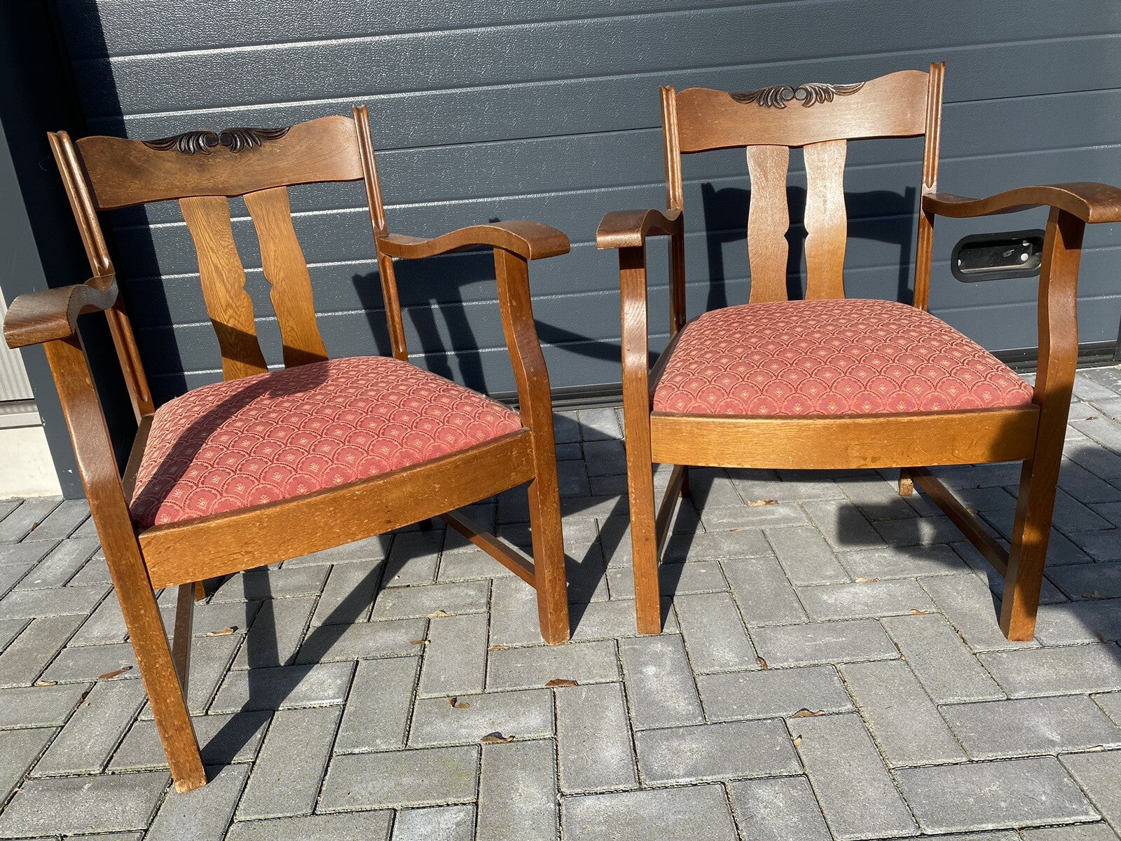 1 / 2  Armlehnstuhl  Gründerzeit Biedermeier Bauhaus Art  Deco Stil Stuhl Büro