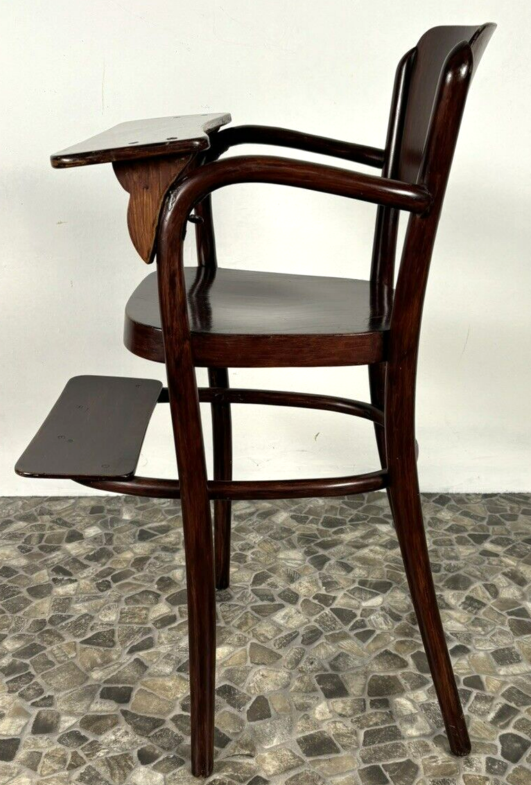 Original Thonet Kinderstuhl Hochstuhl mit abnehmbaren Tisch Mahagoni Art Deco