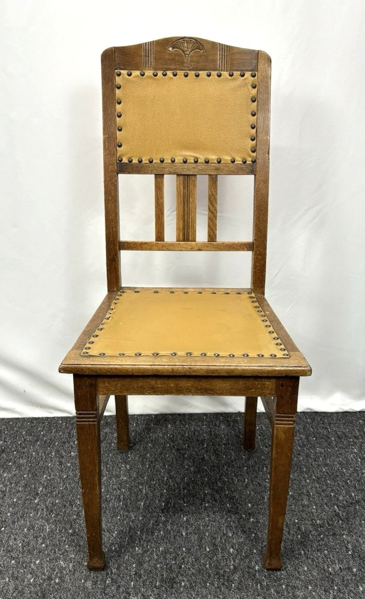 Stuhl Kaffeehaus Landhaus Bistro Art Deco Leder Holz Küche