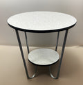 Beistelltisch Stahlrohr Schlaufenfuß Stil Marcel Breuer Art Deco Bauhaus Rund