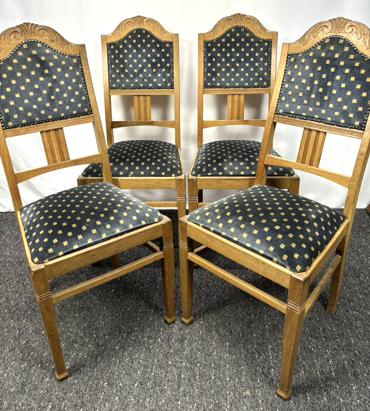 4er Stuhlset Holz Art Deco Esszimmer Vintage