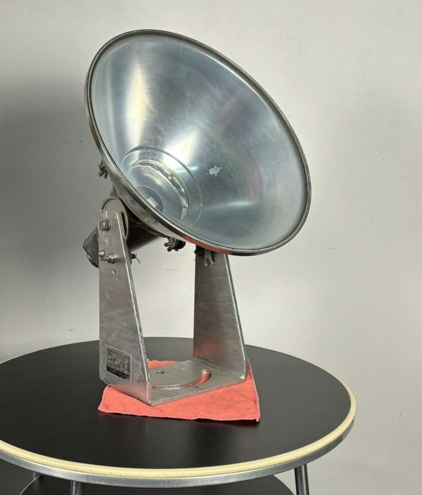 Suchscheinwerfer Alu/Edelstahl Schifffahrt Vintage Bauhaus Sanshin Senaku Dengli