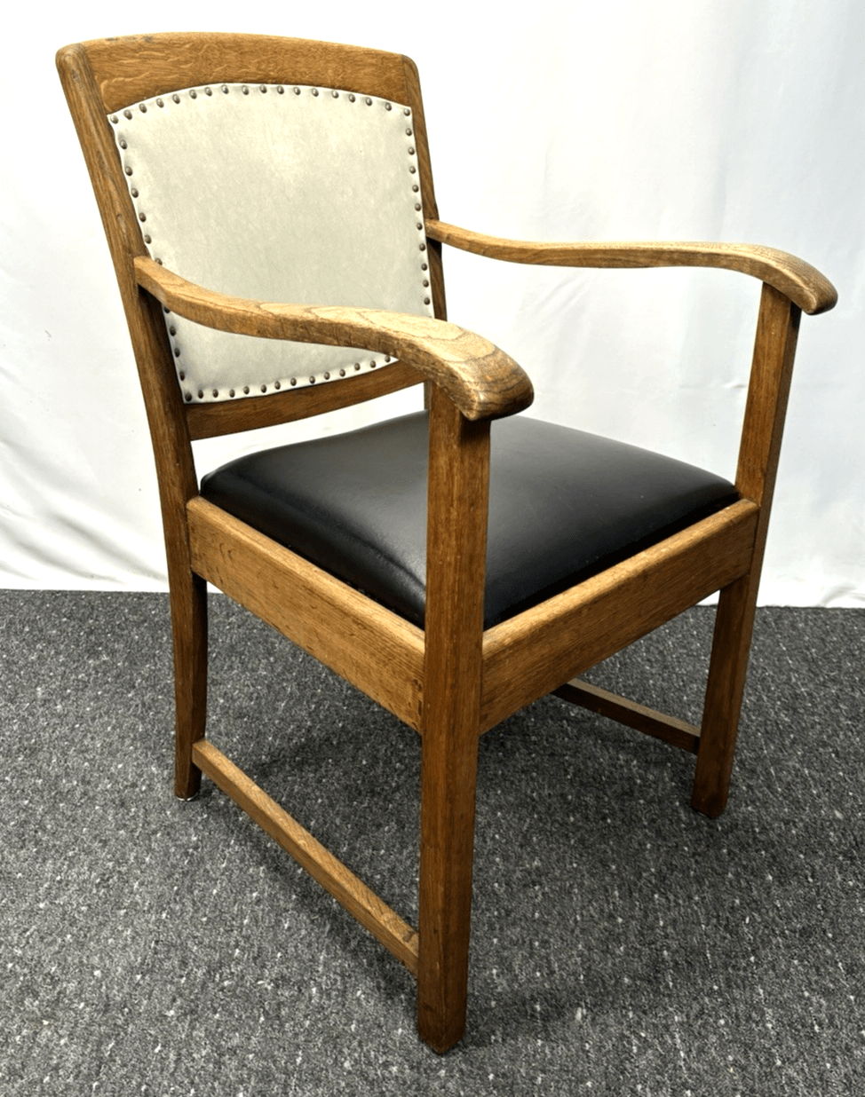 1 von 2 Hochwertiger Holzstuhl mit Armlehnen Klassisch & Stabil Art Deco Vintage - Wesel Antik Kunst Vintage