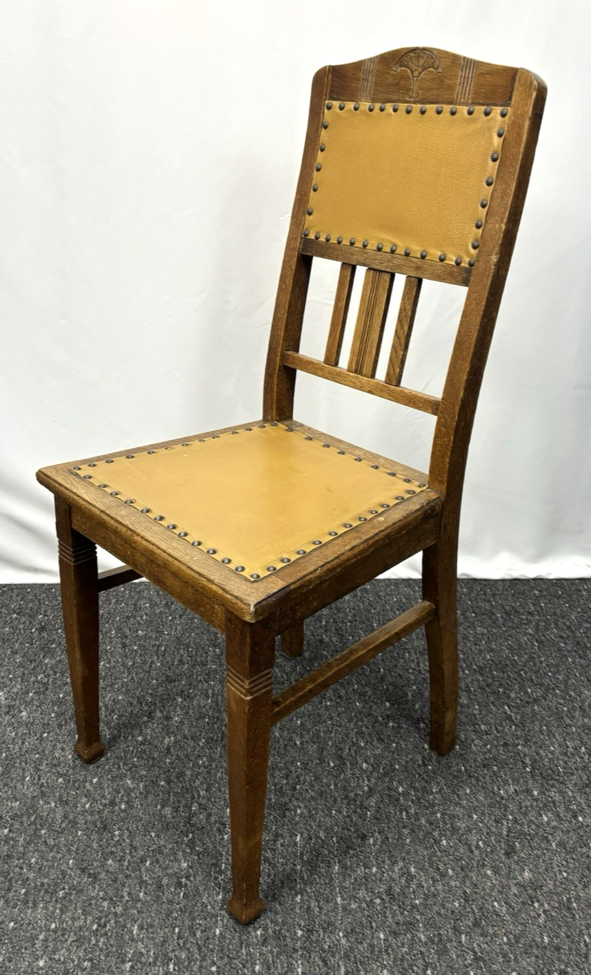 Stuhl Kaffeehaus Landhaus Bistro Art Deco Leder Holz Küche