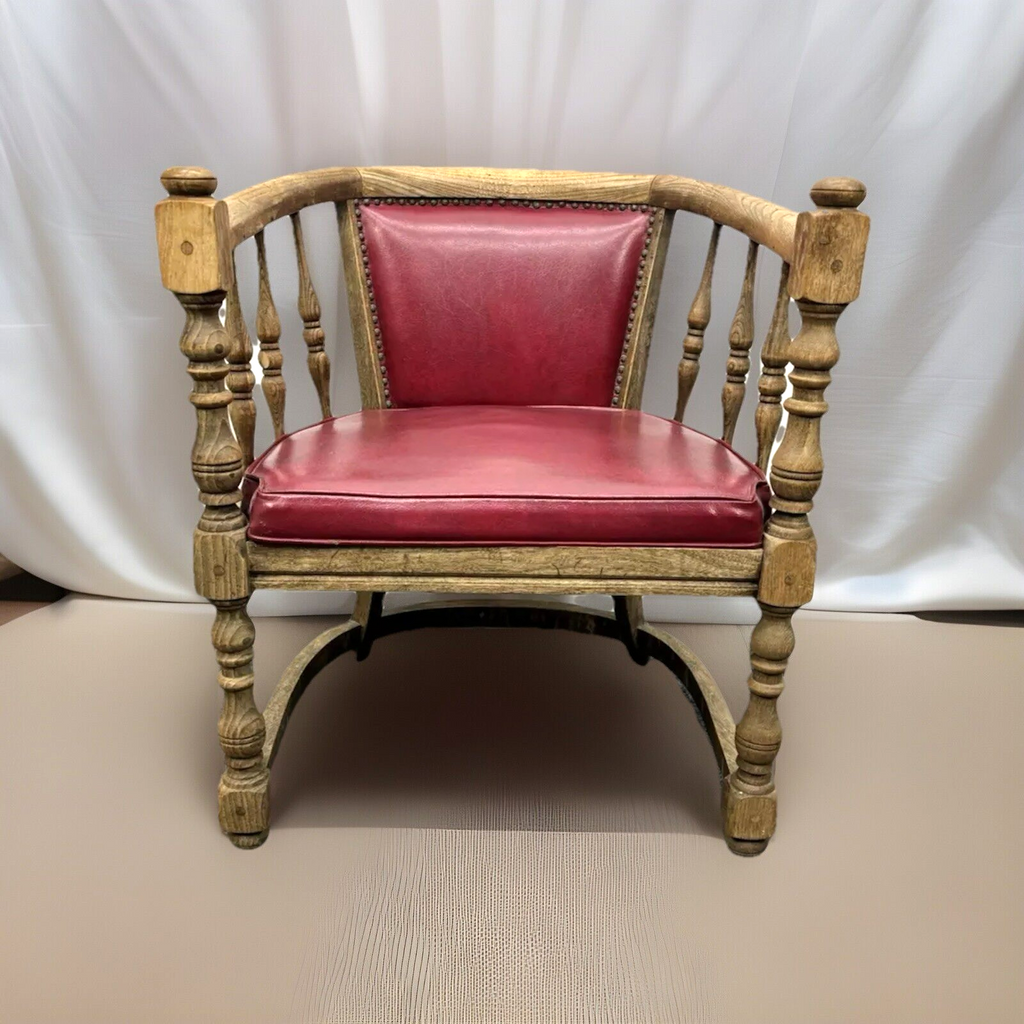 1 von 2 Gründerzeit Armlehnstuhl Art Deco Büro Massivholz Antik