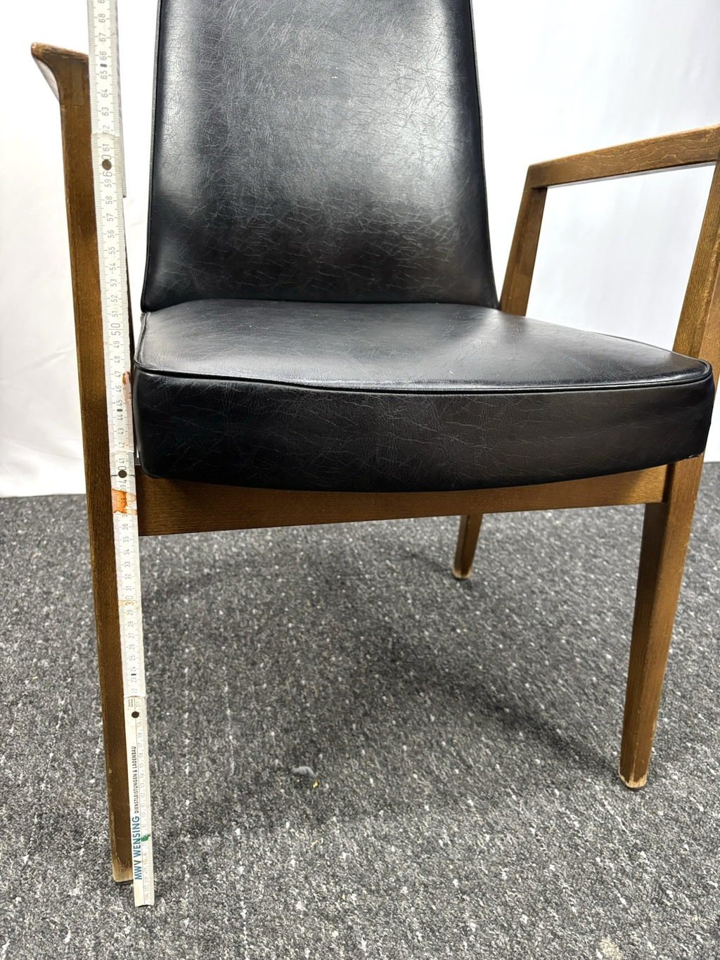 1 von 6 ORIGINAL Thonet Stuhl/ Sessel Midcentury Büro Esszimmer Art Deco Leder