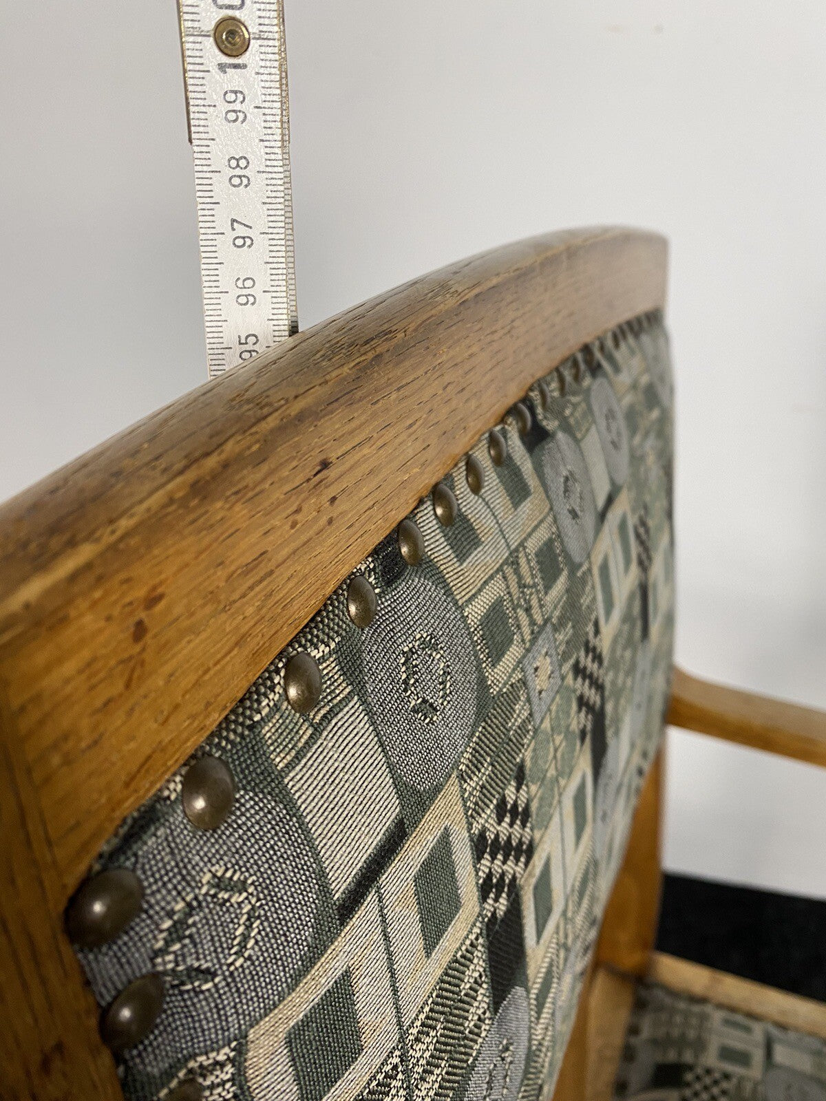 1von 5 Bürostuhl Stoff Wiener Werkstätte Entwurf Josef Hoffmann Art Deco Bauhaus