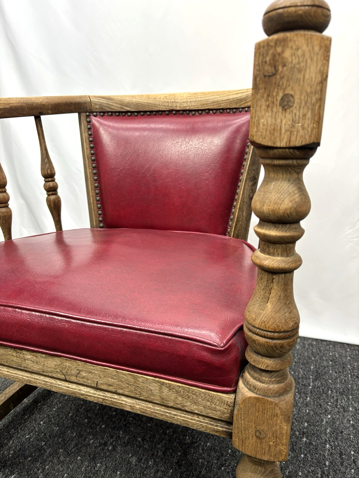 1 von 2 Gründerzeit Armlehnstuhl Art Deco Büro Massivholz Antik