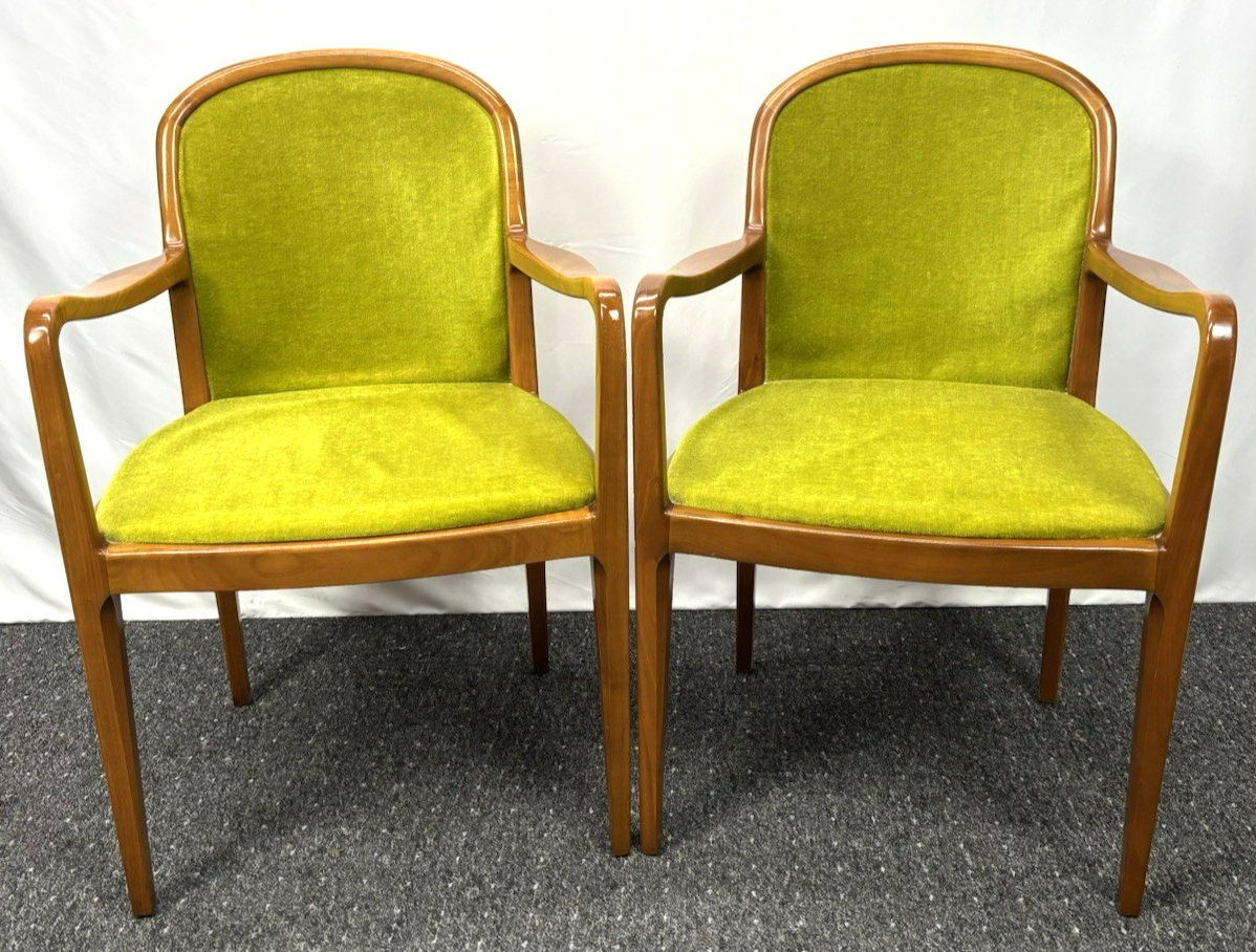 4er Set Armlehnstuhl von Lübke Vintage Esszimmer Buchenholz Art Deco