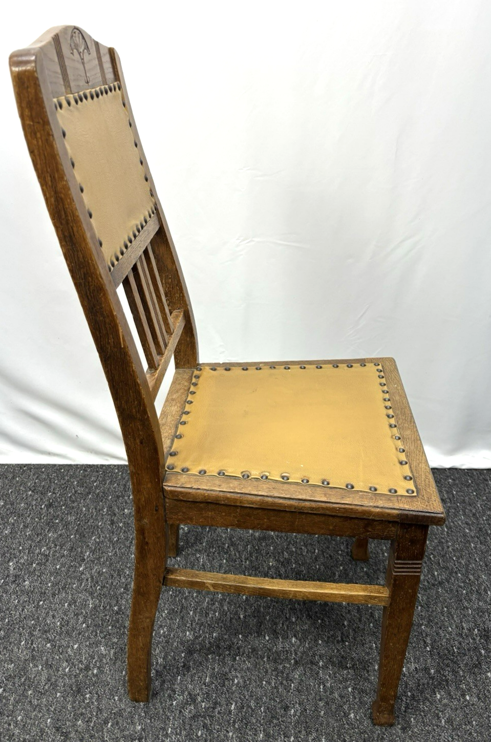 Stuhl Kaffeehaus Landhaus Bistro Art Deco Leder Holz Küche