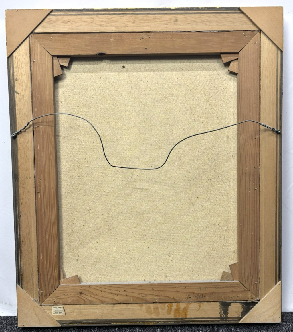 Bild Ölgemälde "Der Eremit" nach Salamon Koninck signiert gerahmt ca. 61 x 73 cm