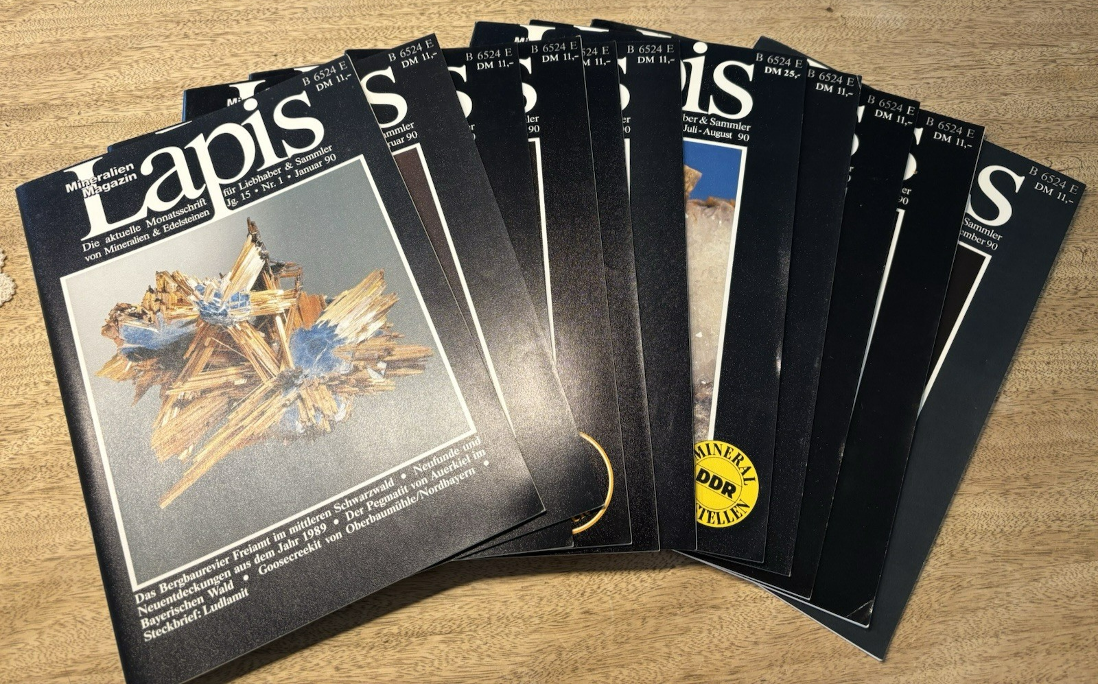 LAPIS Mineralien Magazin – kompletter Jahrgang 1990 – 11 Hefte – Sammlerstück