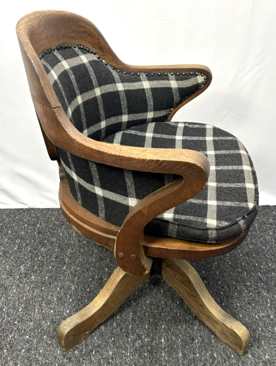 Amerikanischer Drehstuhl Büro Schreibtisch Officechair Art Deco Antik