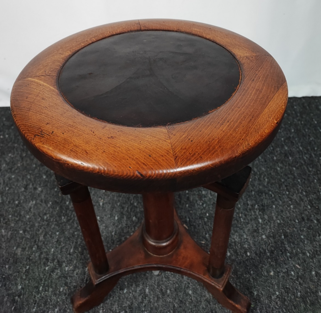 Klavierhocker Gründerzeit Drehhocker Massivholz höhenverstellbar Spindelhocker