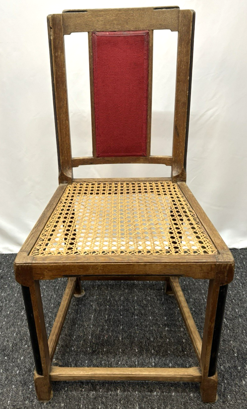 4er Set Stühle Esszimmer Art Deco Vintage Wiener Geflecht (z.T. beschädigt)