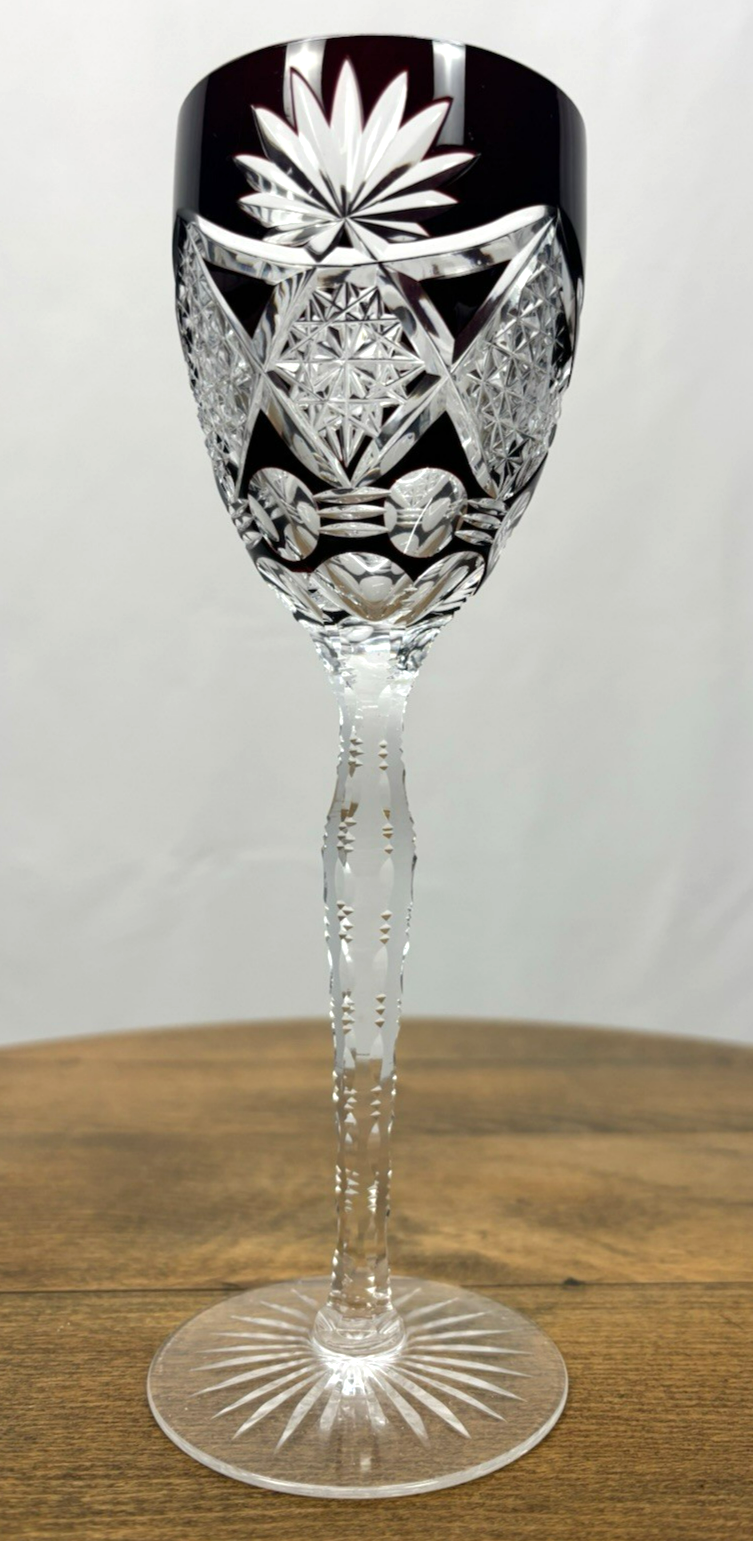 Römer Kristallglas Schwarz ca. 21 cm Stil Val Saint Lambert Baccarat