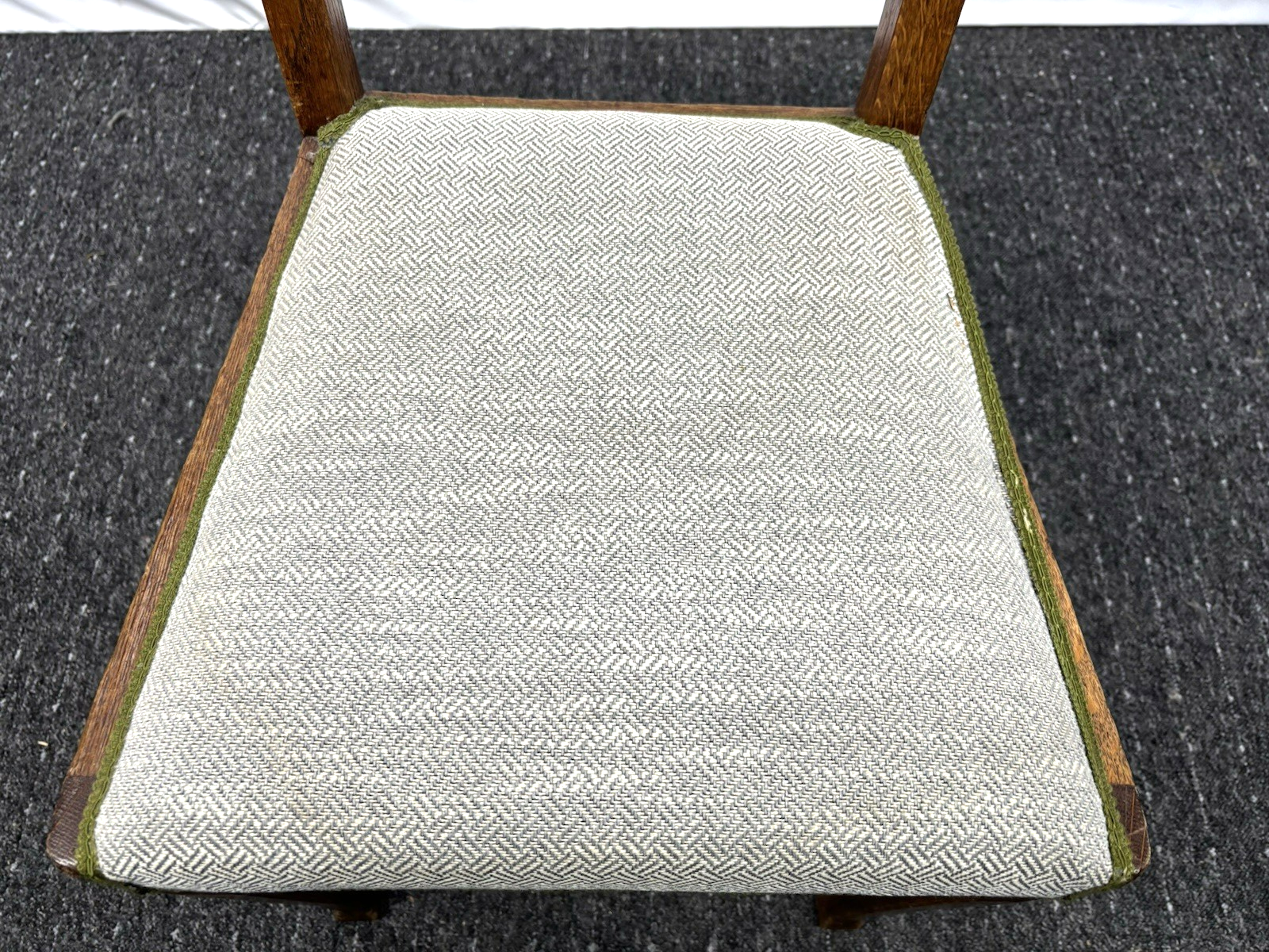 1 von 6 Holz Küchenstuhl Esszimmer Schnitzarbeiten Art Deco Vintage