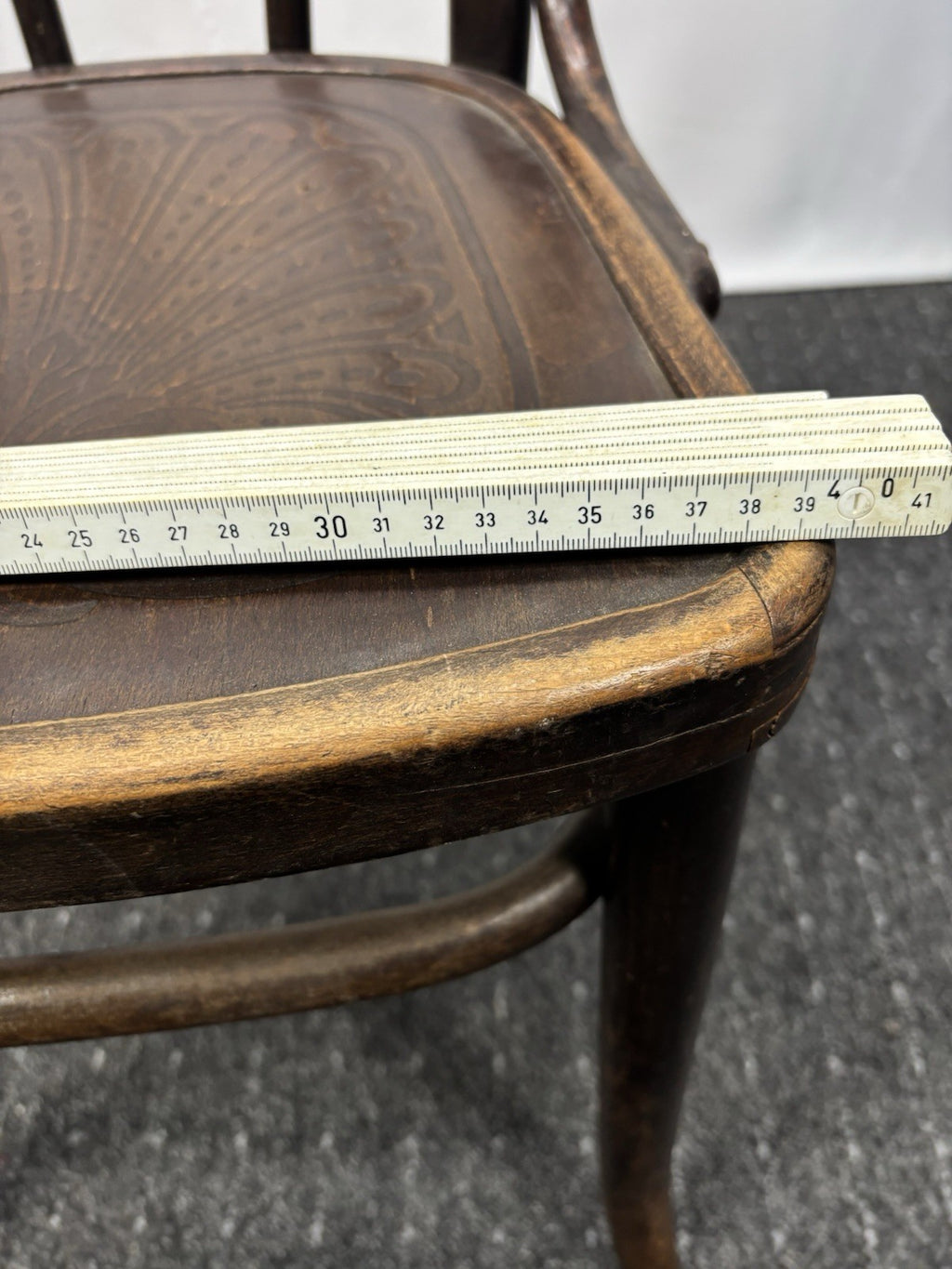 Bistrostuhl Kaffeehaus Prägesitz Art Deco Massivholz Antik