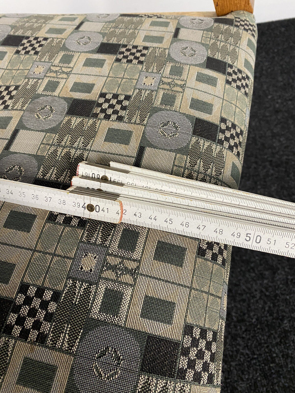 1von 5 Bürostuhl Stoff Wiener Werkstätte Entwurf Josef Hoffmann Art Deco Bauhaus