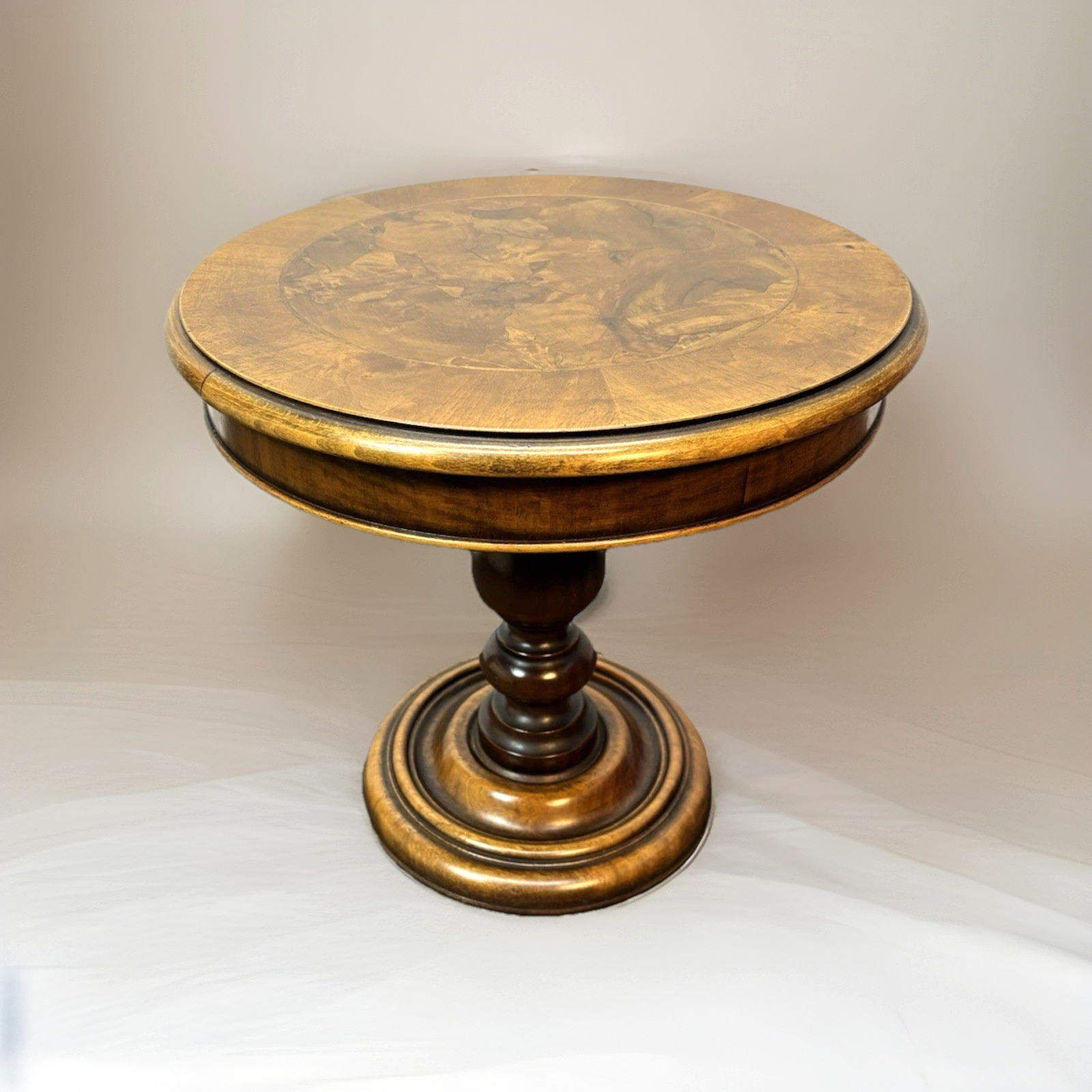 Beistelltisch rund Dekotisch Rauchertisch Massivholz Vintage Art Deco