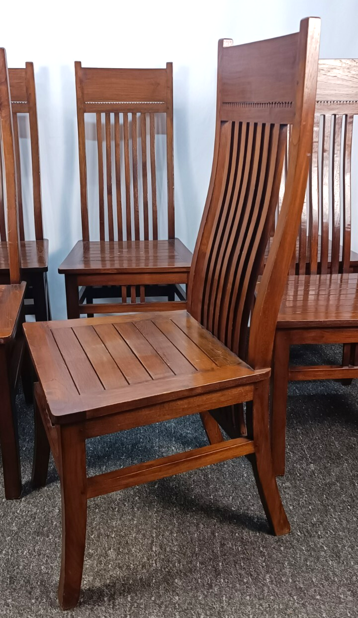 1 von 5 Landhaus Stuhl Kolonial Stil  Büro Schreibtisch Massivholz Esszimmer