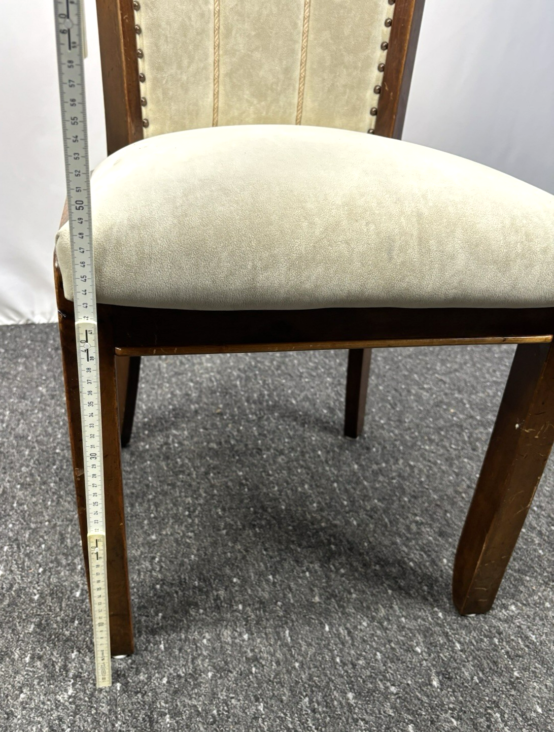 1 von 3 Polsterstuhl beige Art Deco Esszimmer Büro Vintage