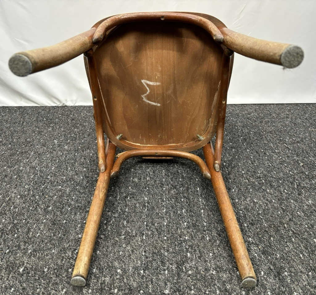 1 von 4 Kaffeehausstuhl Vollholz Art Deco Vintage für Bastler