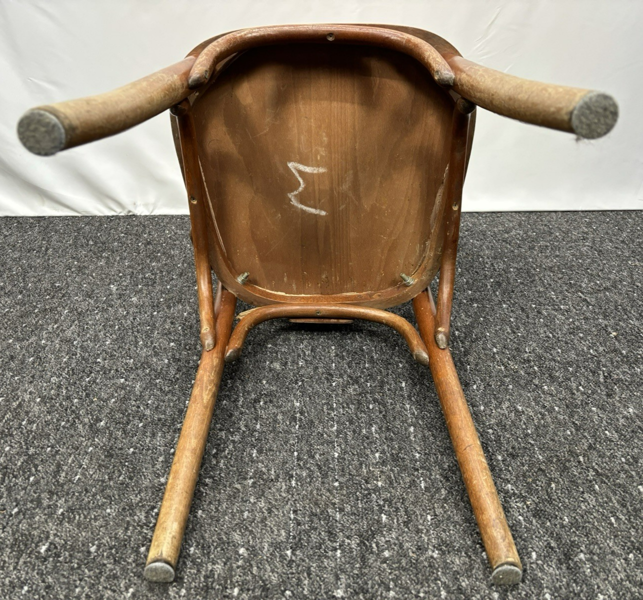 1 von 4 Kaffeehausstuhl Vollholz Art Deco Vintage für Bastler