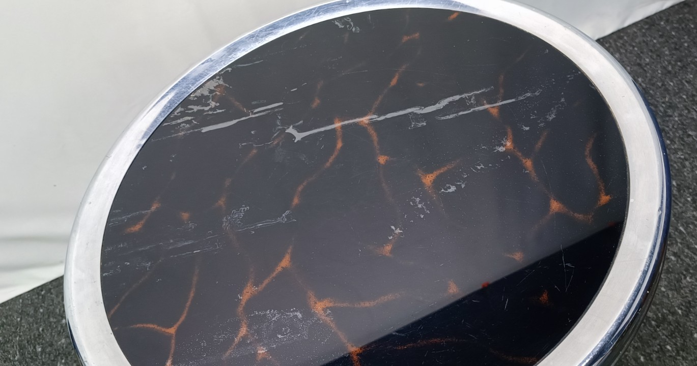 Art Deco Bauhaus Stahlrohr Beistelltisch 1930er Original Chrom Restaurierung