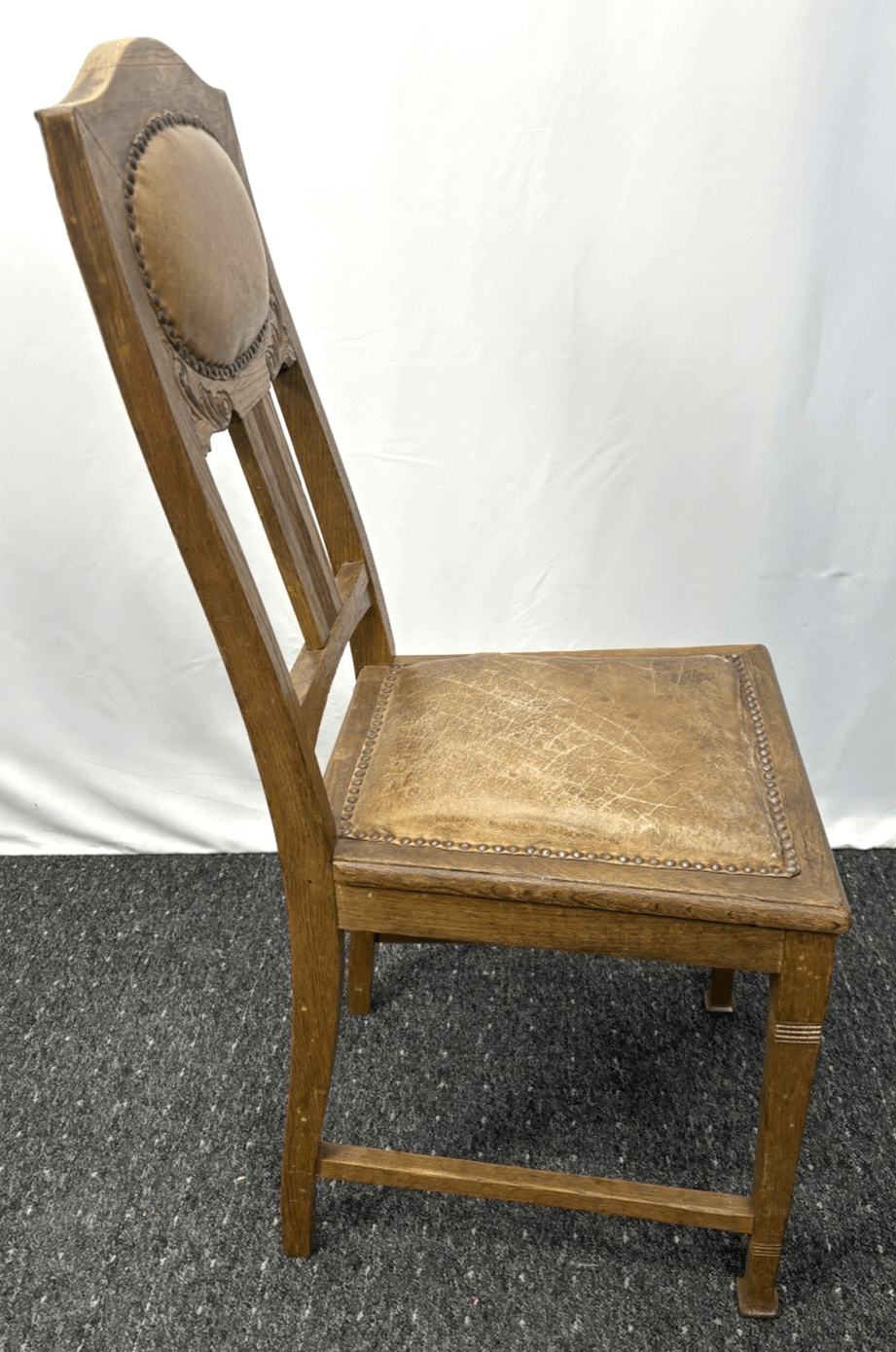 1 von 3  Bistrostuhl Kaffeehaus Art Deco Holz Leder zum Aufarbeiten