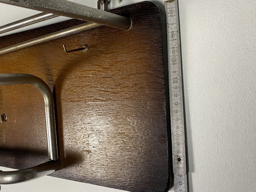 Wandgarderobe Stahlrohr Holz Bauhaus ArtDeco 