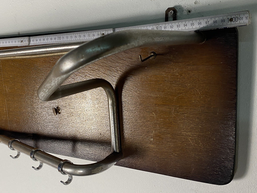 Wandgarderobe Stahlrohr Holz Bauhaus ArtDeco 