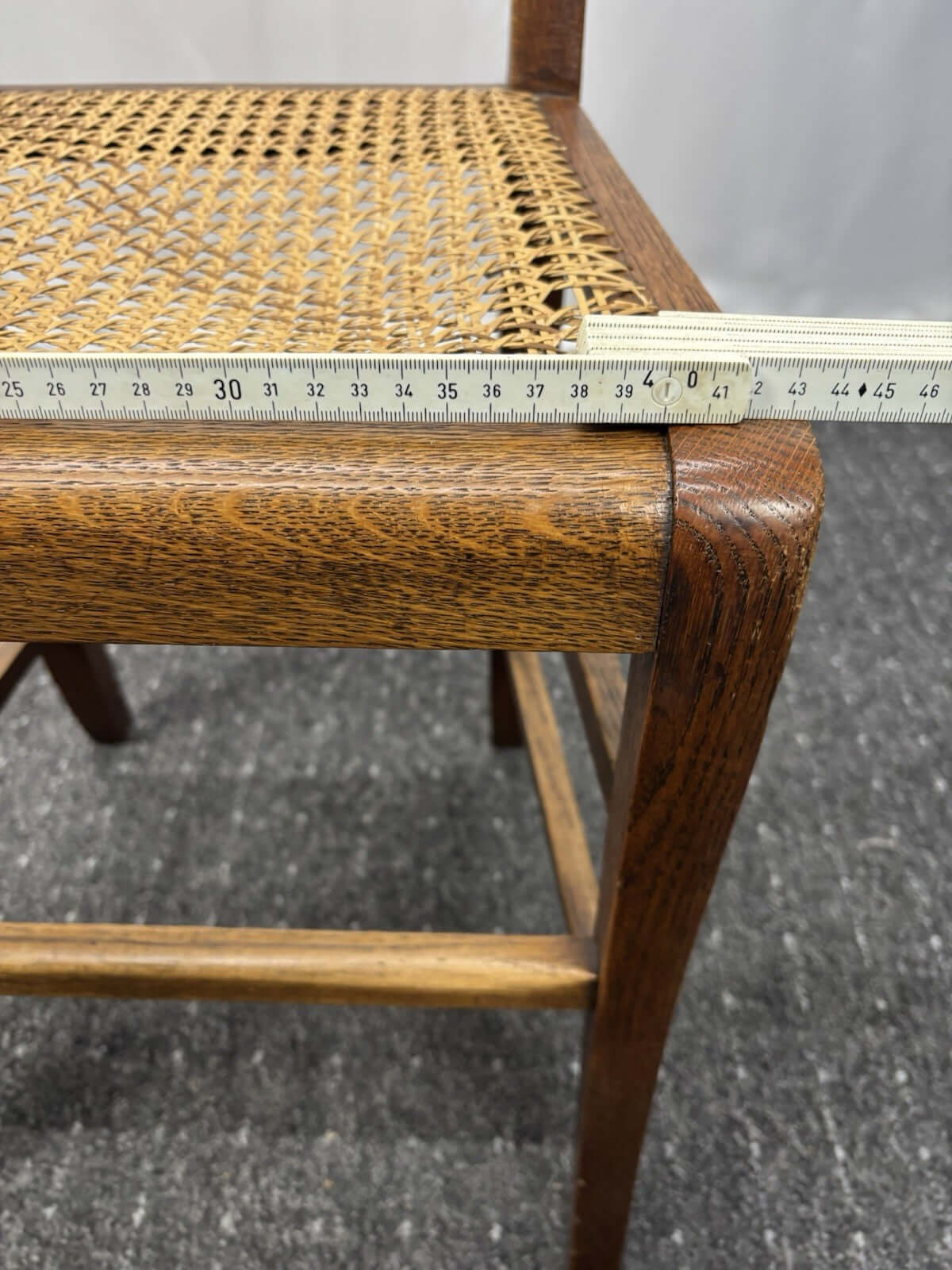 Antiker Holzstuhl mit Wiener Geflecht – Art Deco , Vintage, Küche, Büro, Kaffee