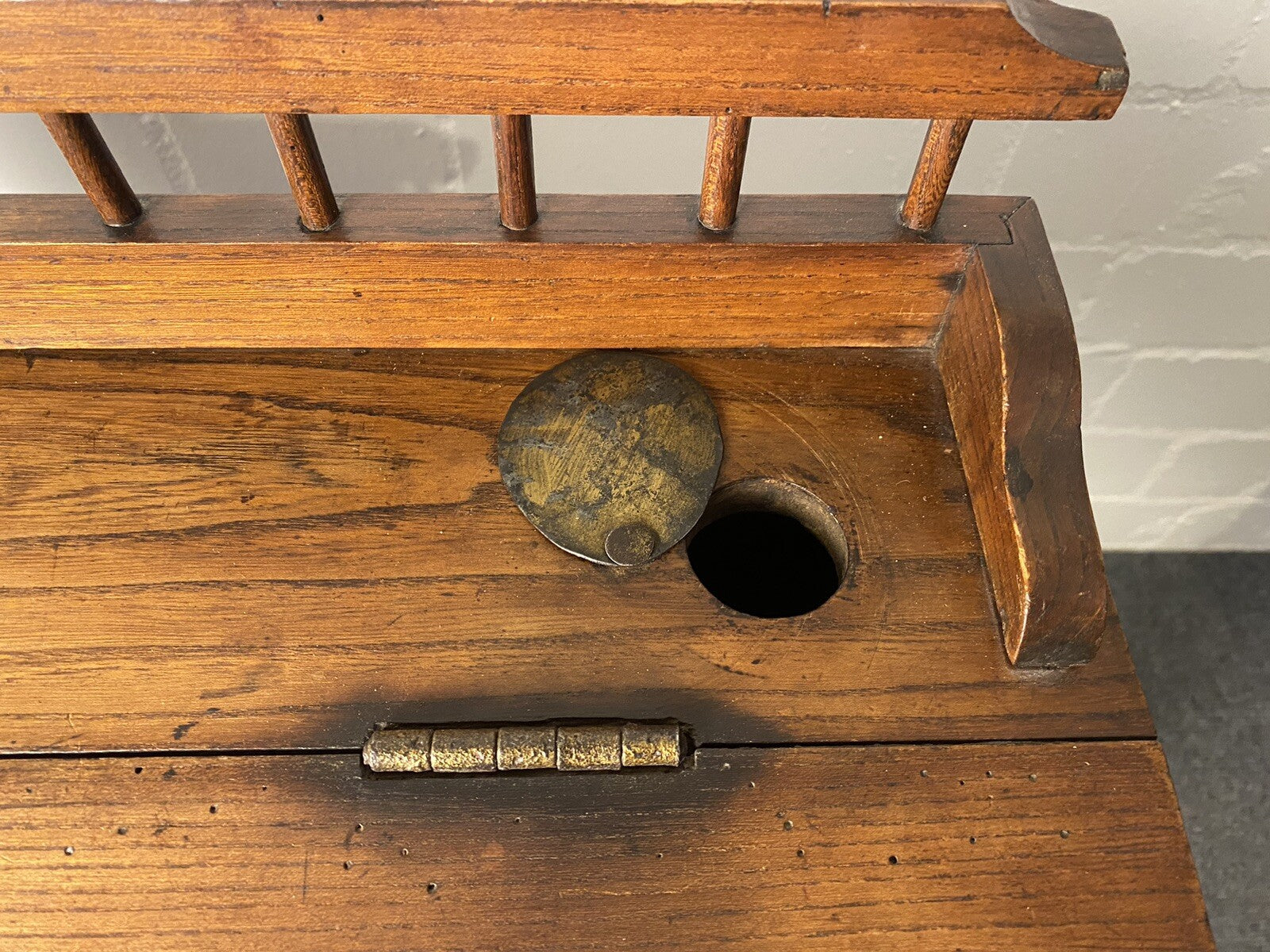 Antiker Holztisch, Schreibtisch, Massivholz, Sekretär, Zeichnentisch