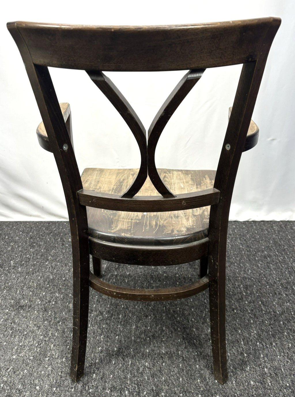 Holz Armlehnstuhl Vintage Stuhl Gastronomie Café Stil an Bastler