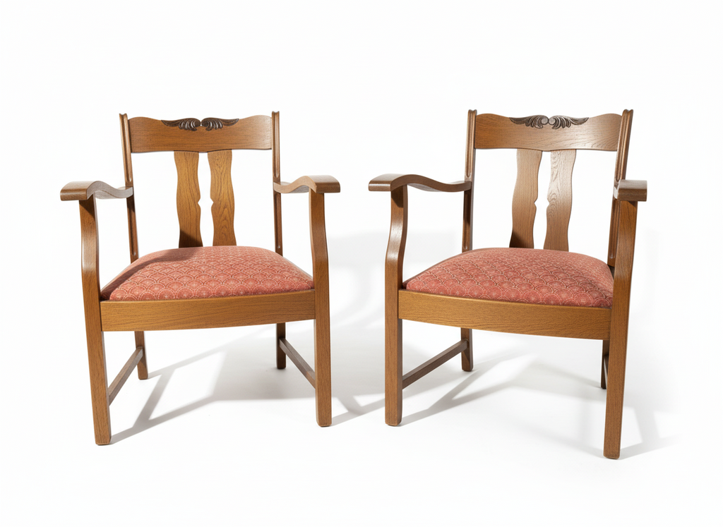 1 / 2  Armlehnstuhl  Gründerzeit Biedermeier Bauhaus Art  Deco Stil Stuhl Büro