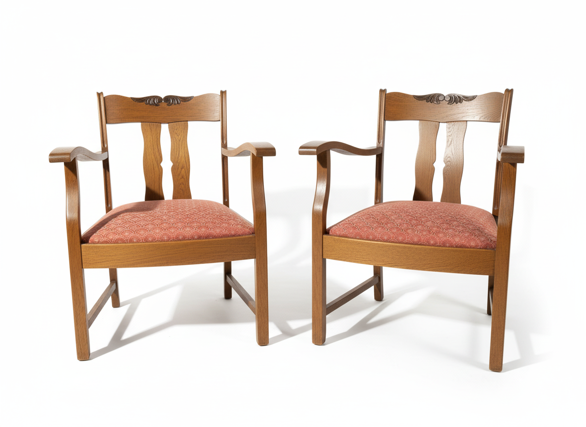 1 / 2  Armlehnstuhl  Gründerzeit Biedermeier Bauhaus Art  Deco Stil Stuhl Büro