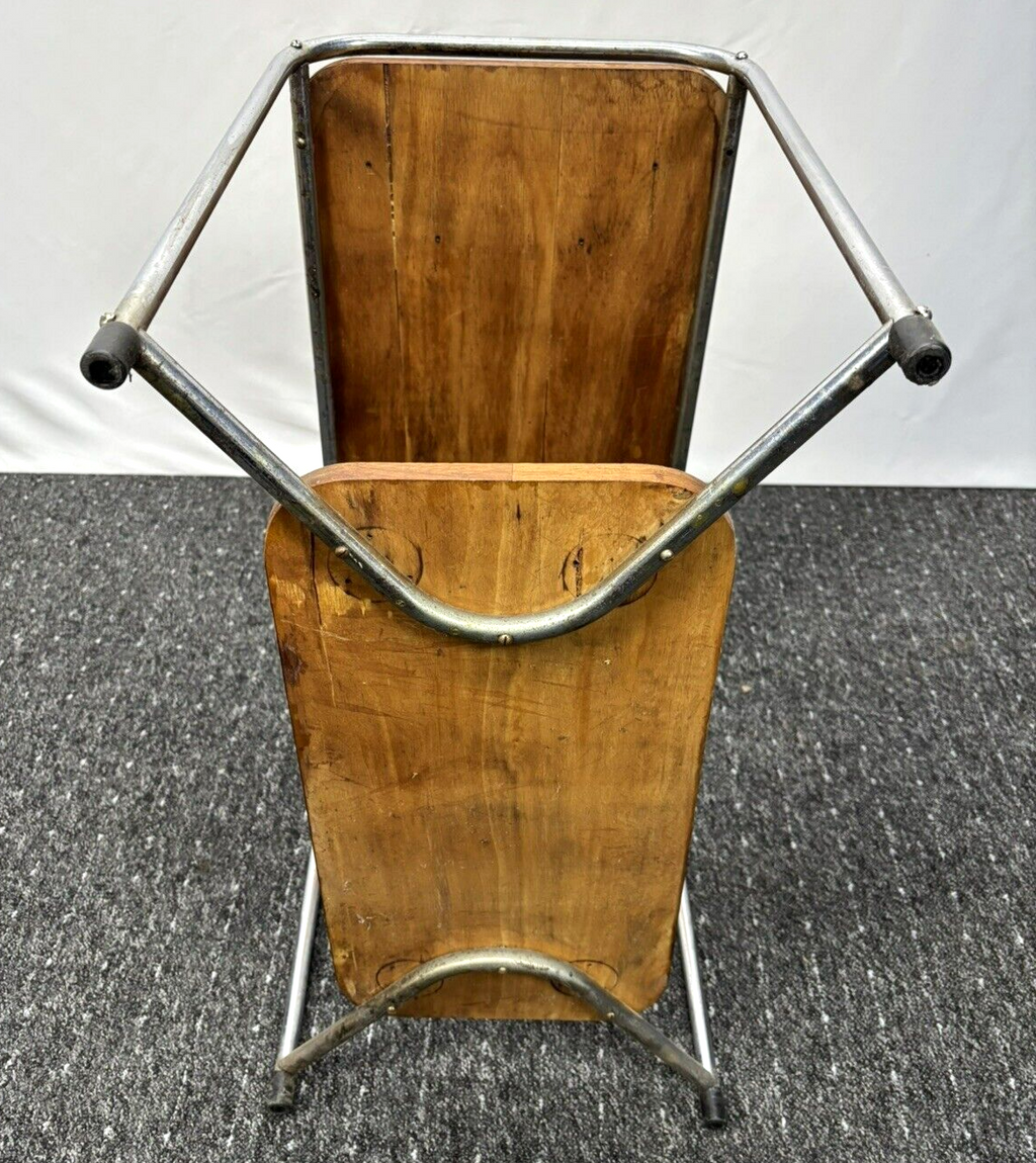 Beistelltisch Serviertisch Bartisch Stahlrohrmöbel Holz Art Deco Bauhaus