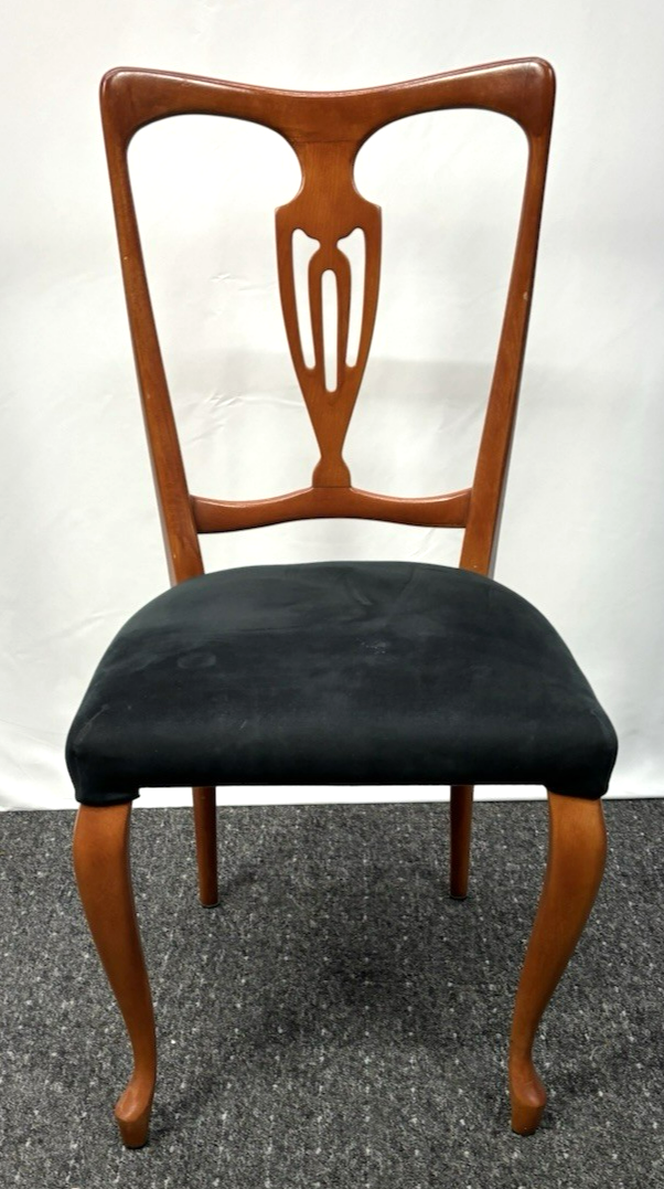 1 von 5 Midcentury Esszimmer Stuhl Holz Vintage Polstersitz