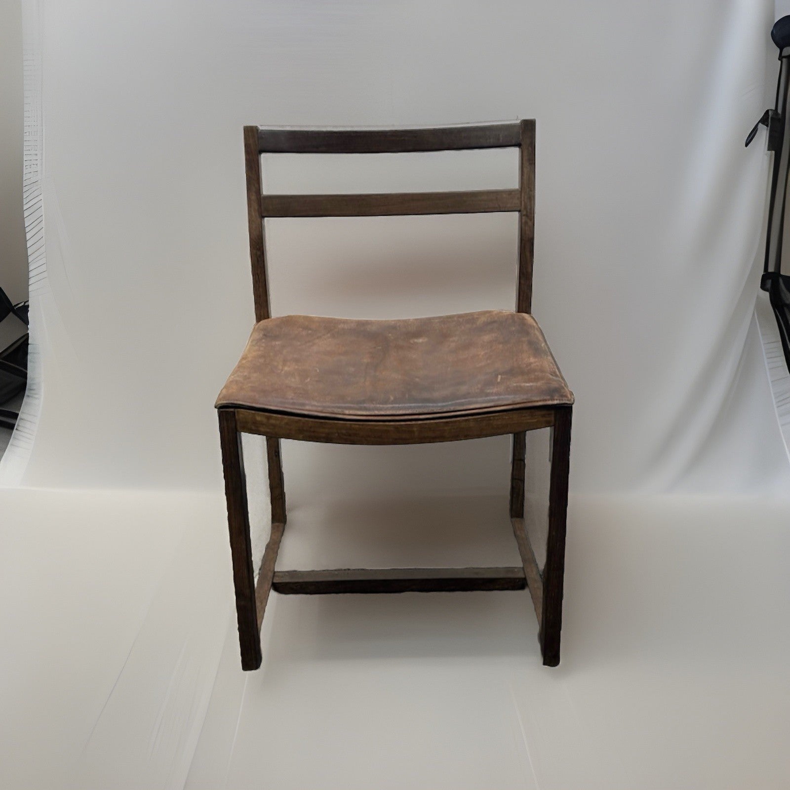 1 von 5 Skandinavischer Esszimmer Stuhl Midcentury Leder Holz Bauhaus Vintage 