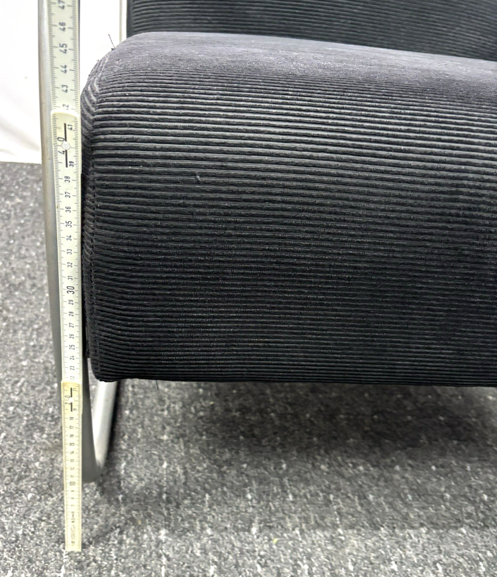 1 von 2 Sessel Bauhaus Stahlrohr Stoffbezug Freischwinger Fauteuil Thonet Gispen